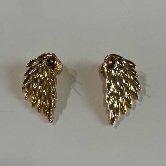 Wing Shape Rhinestone Swing Earrings - Picture 3 of 3
